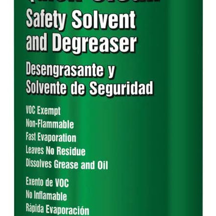 CRC Quick Clean Safety Solvent And Degreaser 03180 – 19 WT OZ, Clear, Aerosol Cleaner - Industrial Cleaners And Degreasers