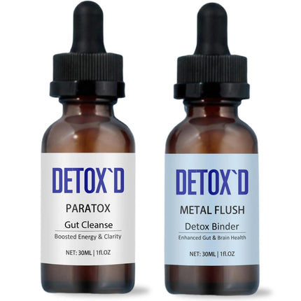 TakTuqa Detox’d Paratox Gut Cleanse & Detox - Herbal Liquid Drops with Black Walnut, Wormwood, Clove & Oregano for Digestive Balance, Energy Boost & Immune Support(1pc)