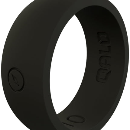 QALO Men's Silicone Ring, Classic for Men (Black, Black Classic, Size 10