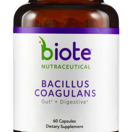 Biote Nutraceuticals - Bacillus COAGULANS - Gut + Digestive (60 Capsules)