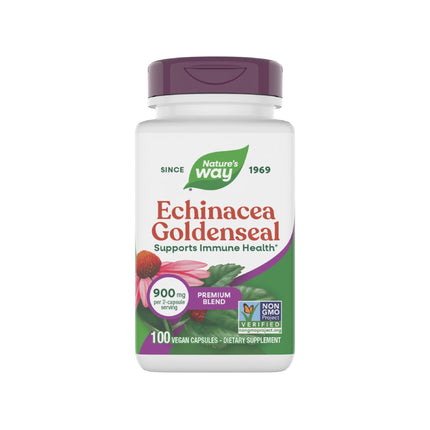 Nature's Way Premium Blend Echinacea Goldenseal 900 mg per Serving 100 Vcaps