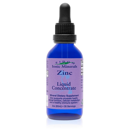 Eidon Ionic Minerals Liquid Zinc Concentrate - Ionic Zinc Sulfate Supplement Drops for Men, Women, & Kids, Support Immune System, Hair and Skin, Liver and Kidney Health - 2 oz