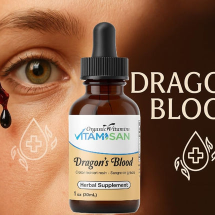 VITAMISAN Sangre de Drago 2 oz Dragon Blood Liquid Concentrate Peruvian Sangre de grado Croton lechleri Latex