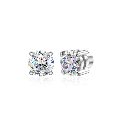GEMQUEEN Moissanite Magnetic Earrings for Women Men Hypoallergenic 1CT