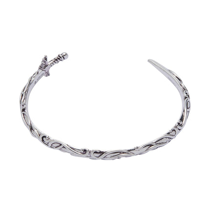 Alex and Ani ACOTAR Illyrian Sword & Shadows Cuff | A Court of Thorns and Roses Gift | Shiny Silver, Brass | Adjustable Cuff Bracelet For Women