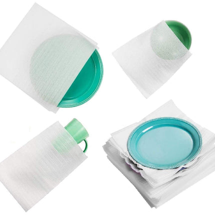 100 Thickened Packaging Foam Pouches Sheets, Cushioning Foam for Moving Supplies, Dish Packing Supplies for Moving, Bubble Wrap Alternative