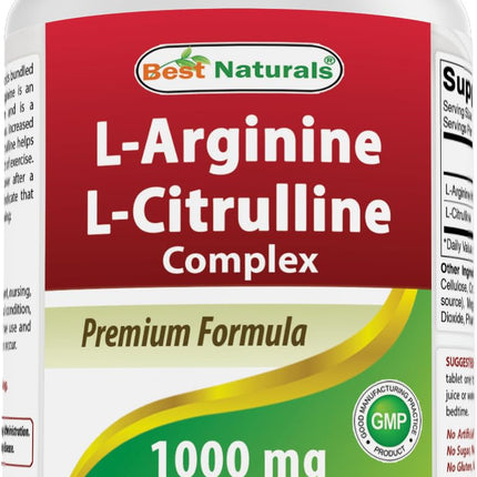 Best Naturals L-Arginine L-Citruline Complex Tablets, 250 Count