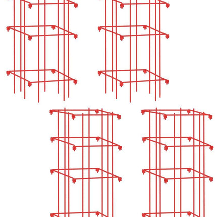 Gardener's Supply Company Lifetime Tomato Cages, Red, Set of 4