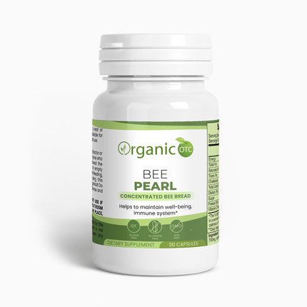 Organic Bee Pearl Capsules – Concentrated Bee Bread - Natural Blend of Pollen, Nectar, Enzymes with Vitamins, Minerals, and Polyphenols - Finest Ingredients Essential for Daily Health – 30 Capsules