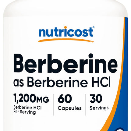 Nutricost Berberine HCl 1200mg , 60 Vegetarian Capsules - Gluten Free & Non-GMO