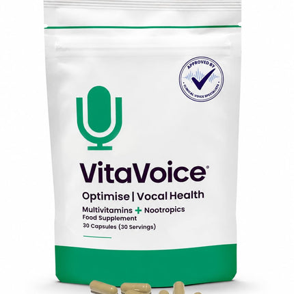 VitaVoice Nootropics & Vitamins | Formulated for Vocal Health, Wellbeing & Mindset | 30 Capsules