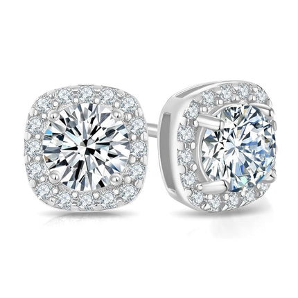 Moissanite Stud Earrings,925 Sterling Silver Lab Created Earrings for Women Men DOJOJOSA Jewelry for Gifts