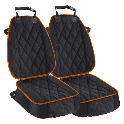 AsFrost Dog Car Seat Cover for Cars SUVs Trucks, Thicked 600D Oxford Heavy Duty Waterproof Front Car Seat Covers for Dogs Durable Nonslip Padded Pet Car Seat Protector with Side Flaps, 2 Pack