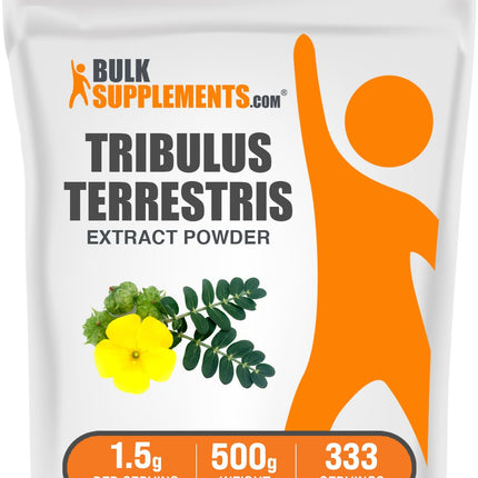 BulkSupplements.com Tribulus Terrestris Extract Powder - Tribulus Terrestris Supplements, Herbal Supplement - Gluten Free, 1.5g per Serving, 500g (1.1 lbs) (Pack of 1)
