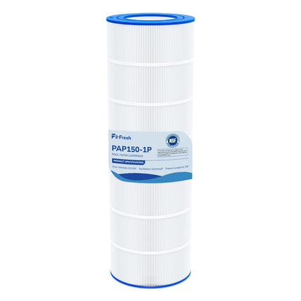 Fil-fresh CC150 Pool Filter Cartridges Compatible with Pentair Clean & Clear 150, Replacement for Pleatco PAP150, Pentair R173216, Unicel C-9415, 150 sq.ft