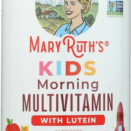 MARYRUTH'S Liquid Morning Multivitamin for Kids | Kids Multivitamin | Immune Support Supplement | Vitamin C | Vitamin D | Essential Nutrients | Vegan | 30-180 Servings | 15.22 fl oz