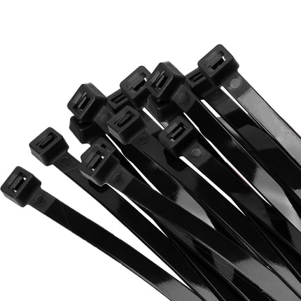 12 inch Black Zip Ties Heavy Duty 400 PCS, 250 LBS Ultra Exclusive Strong Plastic Wire Ties, Large Cable Ties Extra Long Tie Wraps, Indoor and Outdoor UV Resistant