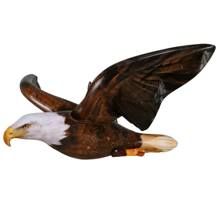 Jet Creations 38" Wingspan Inflatable Bald Eagle, Dark Brown, Realistic Wild Animal Figure, Patriotic Bird, Theme Parties, Pool Fun, Home Yard Decor