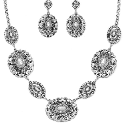 TOPACC Western Jewelry Set for Women Metal Vintage Western Necklace with Earrings Cowgirl Jewelry‌ for Country Concert Outfit