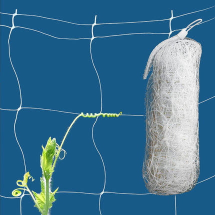 HHTHH White Trellis Netting 5x100 ft Heavy Duty Garden Trellis Netting Polypropylene Plant Support Garden Net for Climbing Vegetables Fruits Flowers