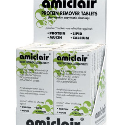 Amiclair Weekly Enzymatic Protein Remover Contact Lens Cleaning Tablets (Refill Pack 24 Tablets) by Amiclair
