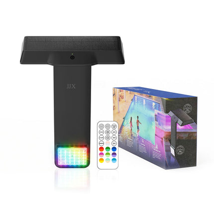 JJX Solar & USB Rechargeable LED Pool Lights for Inground and Above Ground Pools, 20 Colors 3 Lighting Modes with Timer & Remote Control, IP68 Waterproof Pool Lights Solar Powered