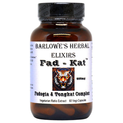 Fad-Kat Fadogia Agrestis and Tongkat Ali | 600mg Per Capsule | Support for Athletic Performance | 60 Veggie Capsules | Stearate-Free