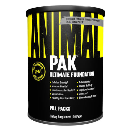 Animal Pak - Convenient Multivitamin for Men & Women Daily All-in-One Vitamin & Supplement Pack - Zinc, Vitamins C, B, D, Amino Acids, and Immune Support - Sports Nutrition Performance - 30 Count