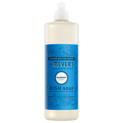 Mrs. MEYER'S CLEAN DAY Liquid Dish Soap, Blueberry Scent, 16 Fl Oz Bottle