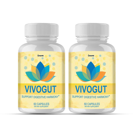 VivoGut Capsules – New Advanced Herbal Formula for Gut Health & Digestive Support – All-Natural Daily Supplement (2)