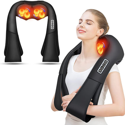 AERLANG Shiatsu Back and Neck Massager, Back Massager Deep Tissue Kneading Neck and Shoulder Massage with Heat, Electric Massage Pillow Fathers Day Gift Ideas from Daughter Son(NOT Cordless)