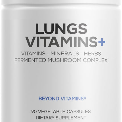Codeage Lungs Vitamins, A, C, D, E, B6, Milk Thistle Lung Supplement, Zinc & Magnesium, Cordyceps, Reishi, Chaga, Poria, Tylophora, Ginger, Peppermint Leaf Organic Herb Cleanse - Non-GMO - 90 Capsules