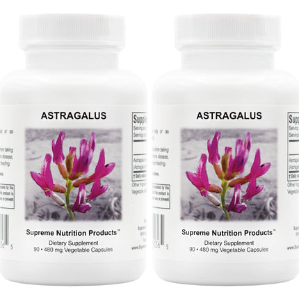 Supreme Nutrition Astragalus Supreme, 90 Pure Huang Qi Vegetarian Capsules (Pack of 2)