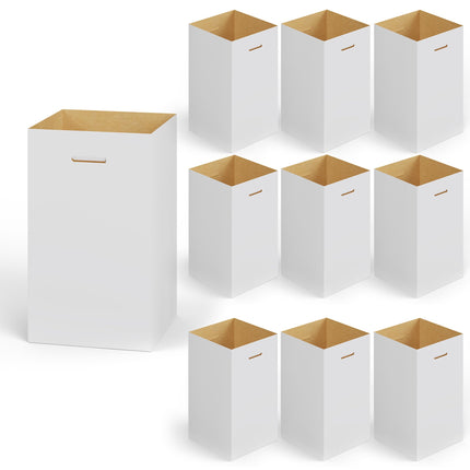 Regal Altair 10 Pack Corrugated Cardboard Trash & Recycling Containers, 40-Gallon Capacity – Includes 10 Liners, Heavy-Duty Pop-Up Disposable Bins for Events & Parties