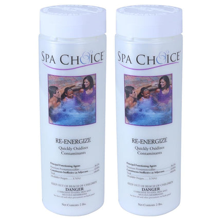 SpaChoice 2-Pounds 2-Pack Premium Re-Energize Spa Shock, Hot Tub Shock, Made in USA