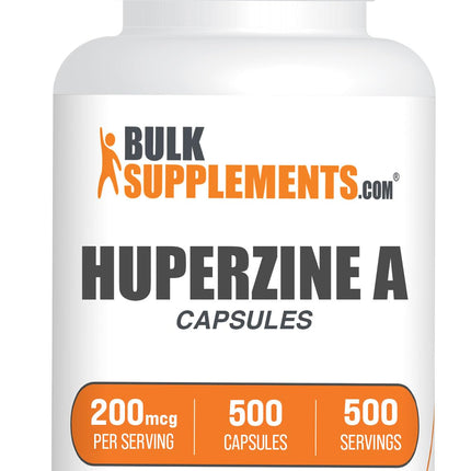BulkSupplements.com Huperzine A 200mcg Capsules - Nootrophic, Huperzine A Supplement - Gluten Free, 1 Capsule per Serving, 500 Count (Pack of 1)