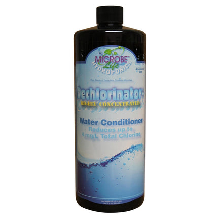 Microbe Life Hydroponics Premium Dechlorinator for Hydroponics Gardens, Chlorine and Chloramine Neutralizing Full-Function Water Conditioner for Fruits, Vegetables, and Herbs, 32 Ounces
