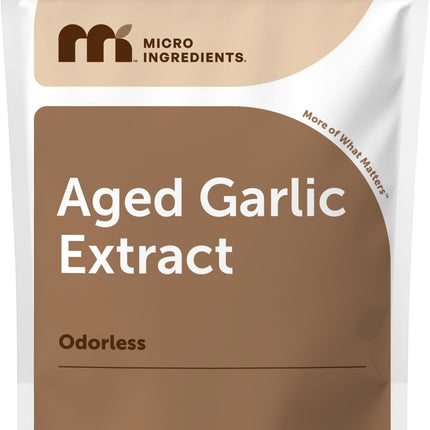 Micro Ingredients Odorless Garlic, 300 Softgels | 2 Years Aged Garlic Extract | Grown Allium Sativum Bulb | Natural Herbal Supplements | Non-GMO, Gluten Free