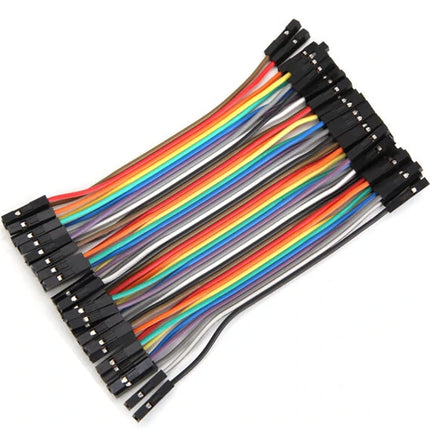 120pcs Multicolored Dupont Wire 40pin M/F, 40pin M/M, 40pin F/F Breadboard Jumper Ribbon Cables Kit Compatible with Arduino Projects (10cm/4inch)
