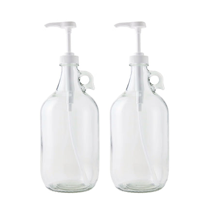 Half-Gallon Laundry Detergent Dispenser Glass with Pump | 64 oz