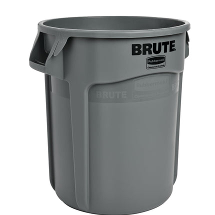 Rubbermaid Commercial Products BRUTE Heavy-Duty Round Trash/Garbage Can, 20-Gallon, Gray,Outdoor Waste Container for Landscapers/Construction/Restaurants/Back of House/Offices/Warehouses