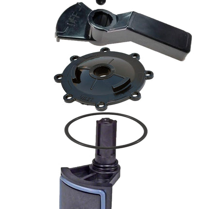 ATIE 2-Port/3-Port Pool Valve Rebuild Complete Kit Compatible with Jandy 2-way/3-way 4715, 4716, 4717 Valve and Gray Valves with Diverter Valve 4720, Cover 4606, Handle 7433 (1 Pack)