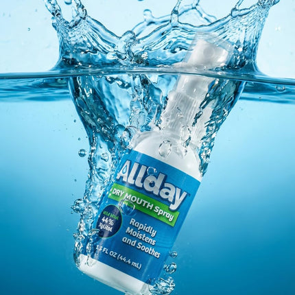 Allday Dry Mouth Spray - Maximum Strength Xylitol, Fast Acting, Long Lasting, Non-Acidic (Pack of 4)