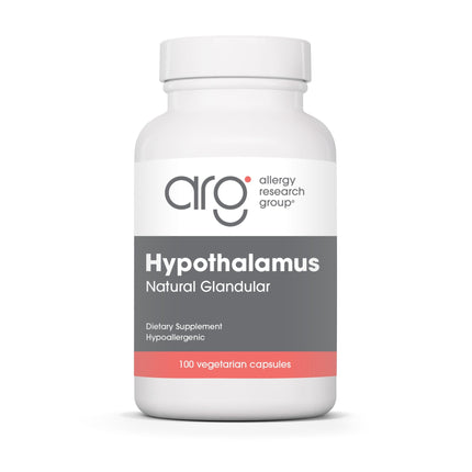 Allergy Research Group ARG Hypothalamus - Bovine Glandular Supplement - 500 mg Lyophilized Hypothalamus Tissue - Adrenal Balance & Endocrine Support - 100 Servings - 100 Vegicaps