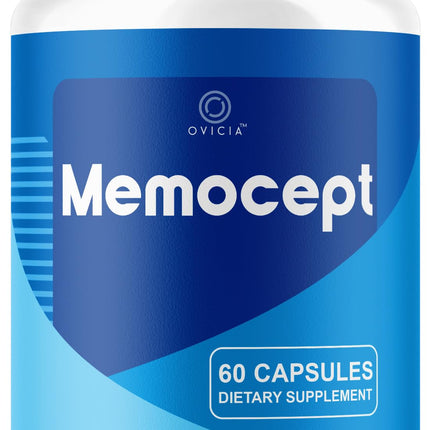 Memocept - Official Memocept Pills Advanced Formula with All Natural Ingredients, Daily Premium Capsules Brain Memory for Wellness & Overall Health Support, 60 Capsules for 1 Month