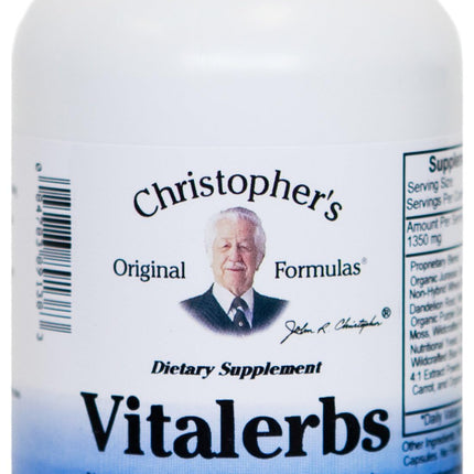 Christopher's Original Formulas Vitalerbs, Nutrient-Rich Herbal Supplement, 180 Veg Caps