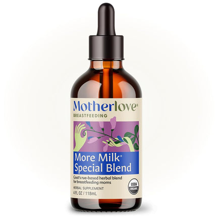 Motherlove More Milk Special Blend Tincture (4 oz Value Size) Herbal Lactation Supplement w/Goat’s Rue to Build Breast Tissue & Support Breast Milk Supply—USDA Certified Organic, Vegan, Soy-Free