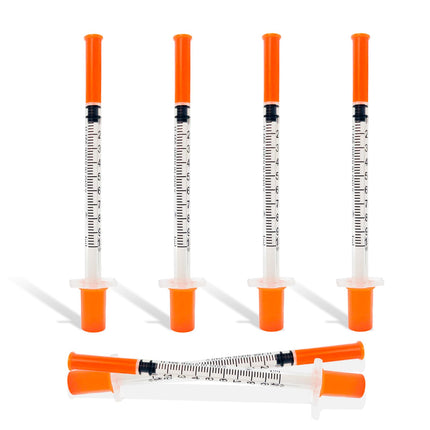 30 Pack U-100 1ml 31G 5/16 Inch (8mm) Syringes with Needle