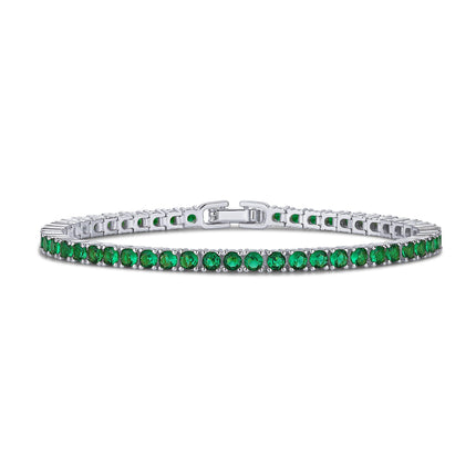 PAVOI CZ Wedding Bridal Tennis Bracelet for Women, White Gold, 6.5"