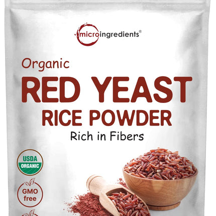 Organic Red Yeast Rice Powder, 8 Ounce (1 Year Supply), Non-GMO, Vegan Friendly